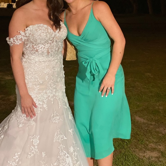 ASOS mint green wrap dress - Picture 2 of 4